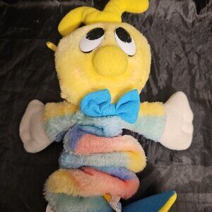 Vintage Dakin 1985 Musical Baby Worm Crib Pull Zip-A-Dee-Doo-Dah Works Korea